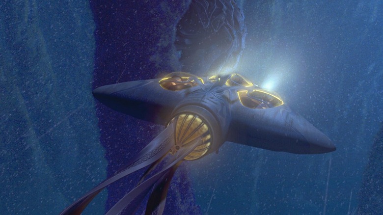 Gungan Bongo Submarine moving through an ocean