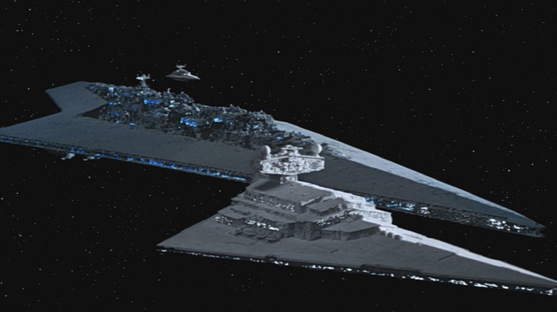 Super Star Destroyer accompanied by other ships