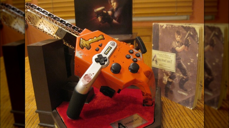resident evil 4 chainsaw playstation 2 controller