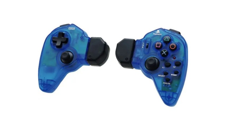 hori playstation 2 separate controller blue