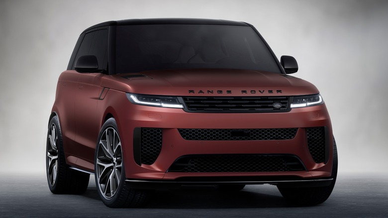 Red Land Rover Range Rover Sport SV studio photo