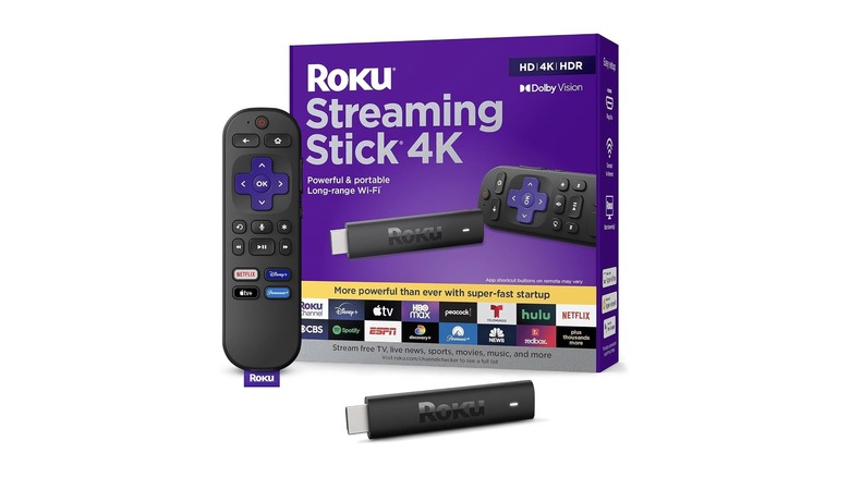 Roku streaming device stick with coordinating remote control