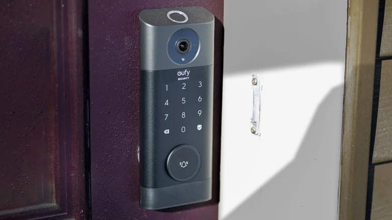 Smart lock on front door