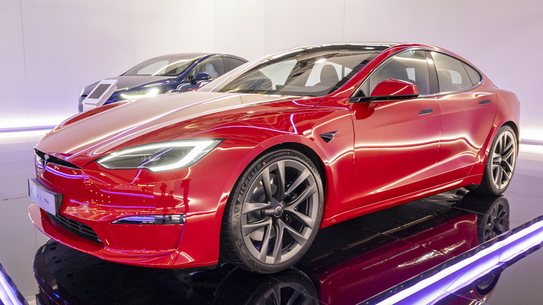 Tesla Model S Plaid on display