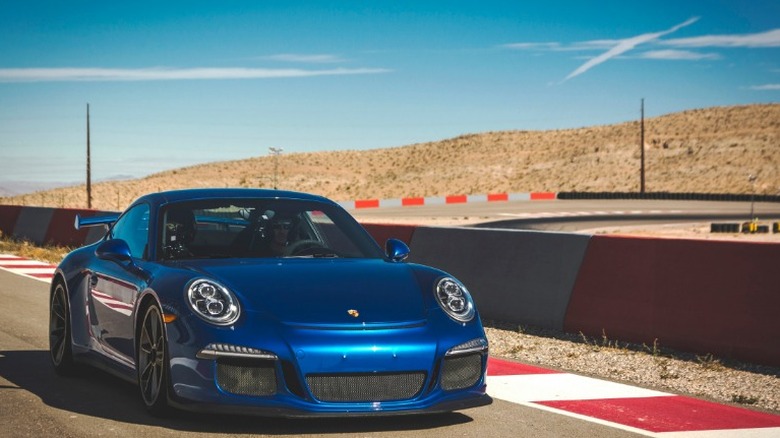 Porsche 911 on race track