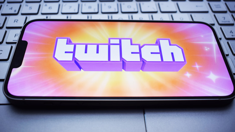 Twitch logo on smartphone