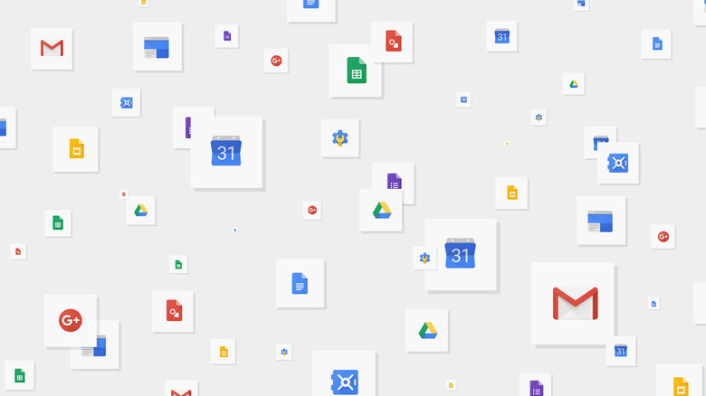 Assorted Google Suite app icons