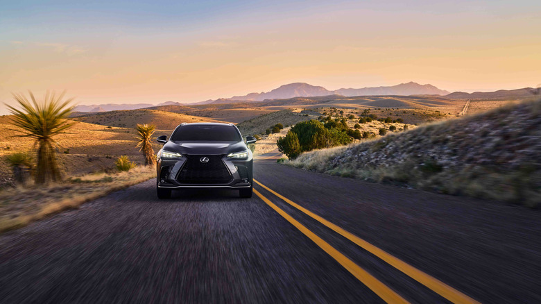 Lexus NX on the road