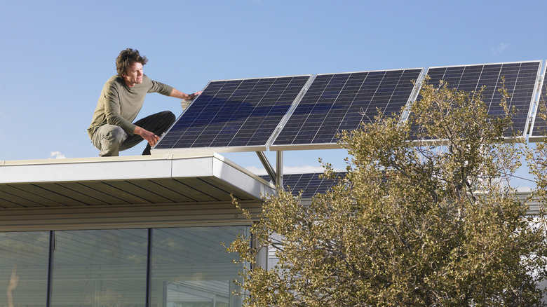 Solar panel roof installation