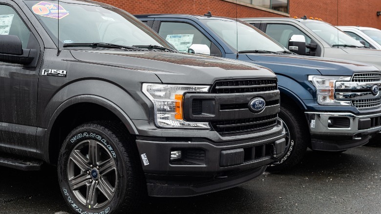 ford f-150 at a dealership