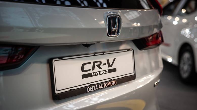 Honda CR-V logo closeup