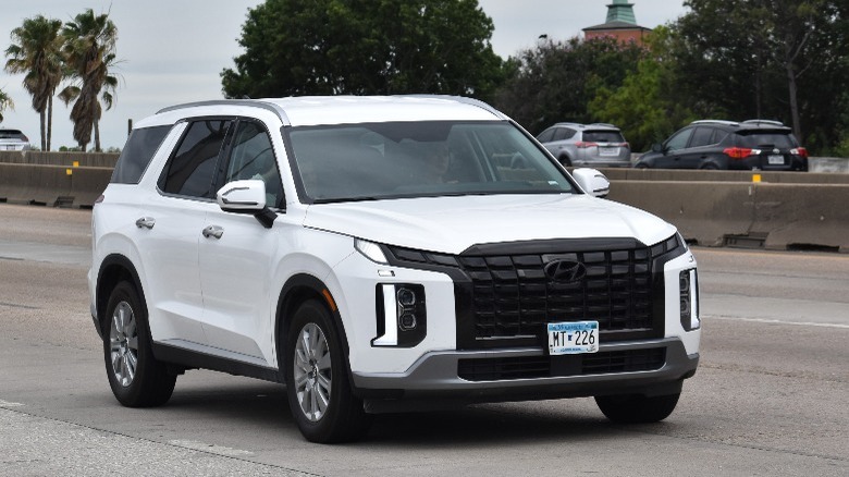 A white Hyundai Palisade SE