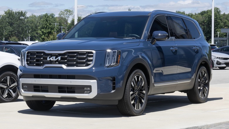 Close-up of Kia Telluride bumper