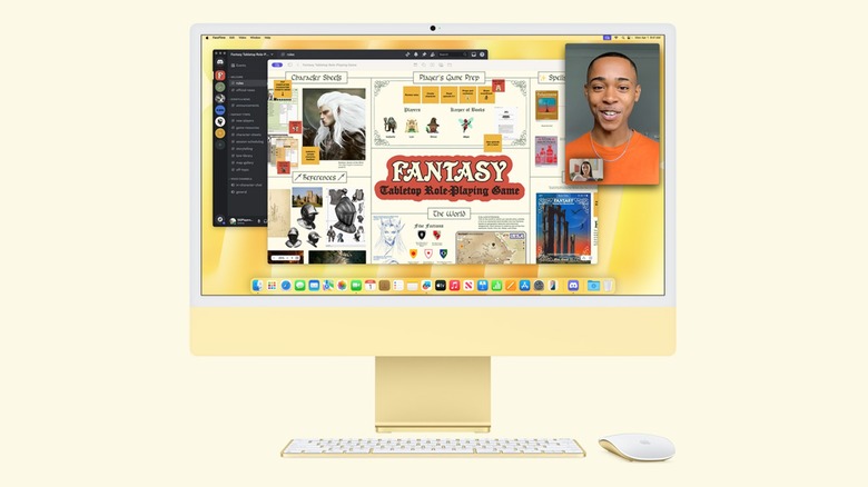 iMac used for tabletop role-playing game