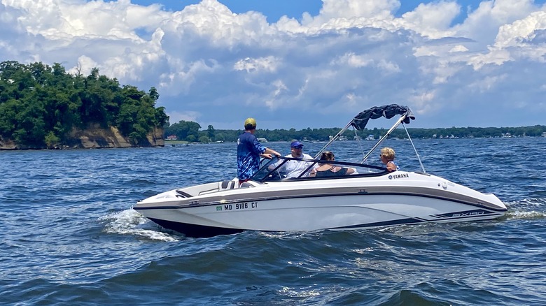 Motor boat on the water