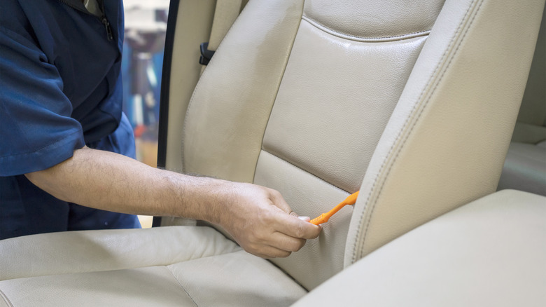 Toothbrush to clean car 