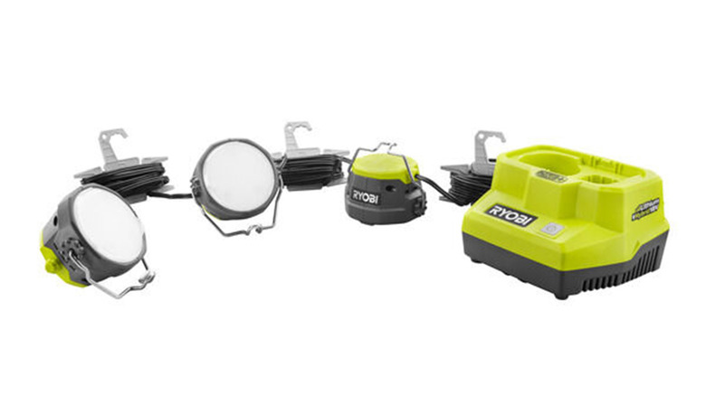 A product image of the Ryobi hybrid cable lights