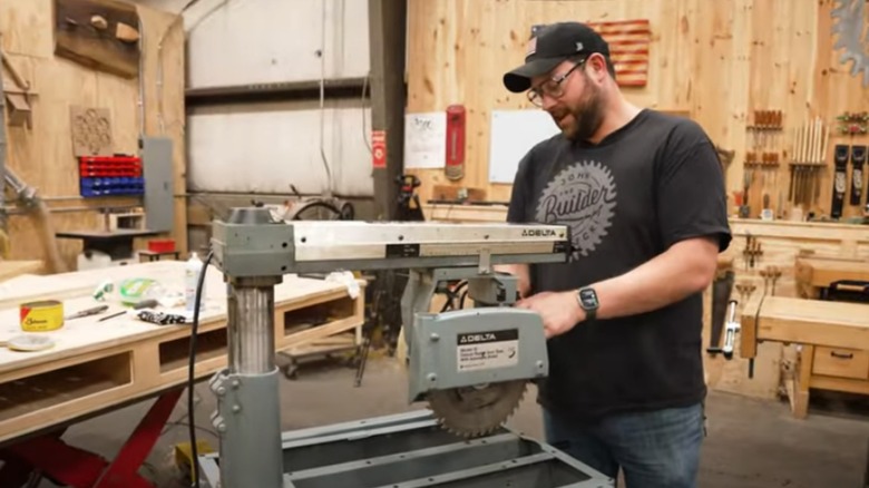 Radial Arm Saw shown in YouTube video screenshot