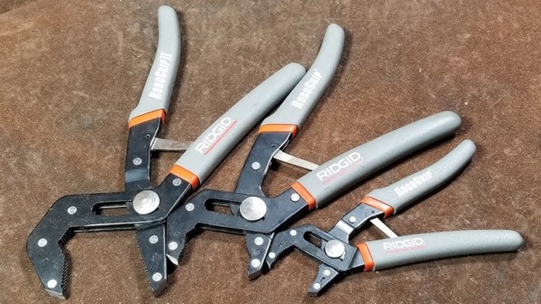 YouTube screenshot of 3 sizes of Robo Grip Pliers