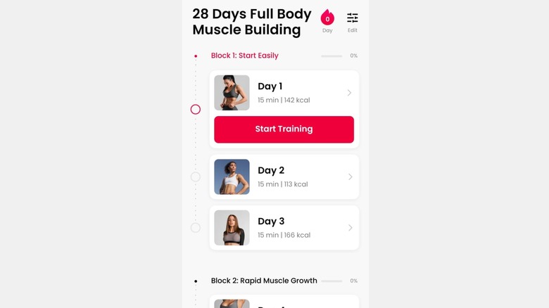 JustFit workout app for Android