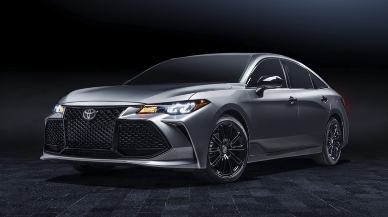 Grey Toyota Avalon on display in promotional image