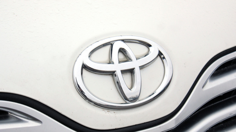 Toyota logo on car