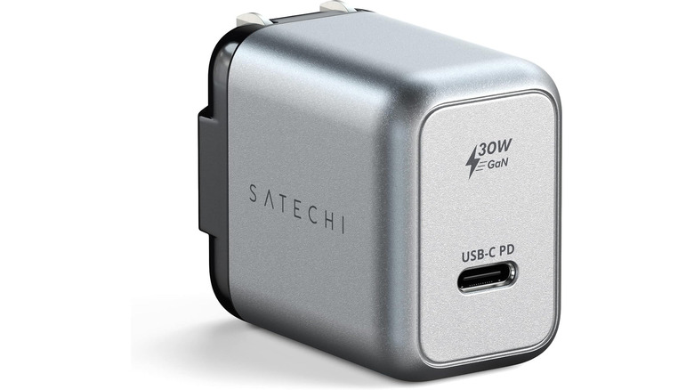 A stock image of a Satechi 30W USB C wall charger