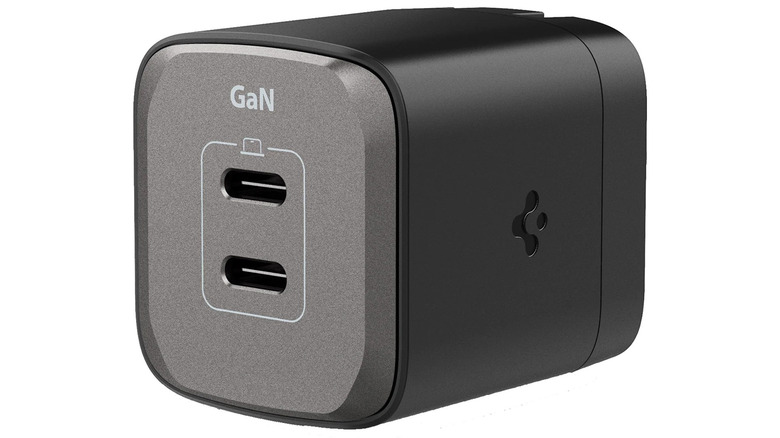 A stock image of a Spigen wall charger