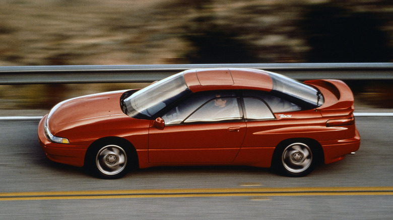 Subaru SVX grand tourer  in red color