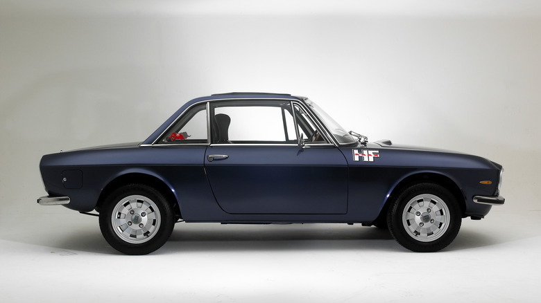 1972 Lancia Fulvia 1600 HF studio shot from the side