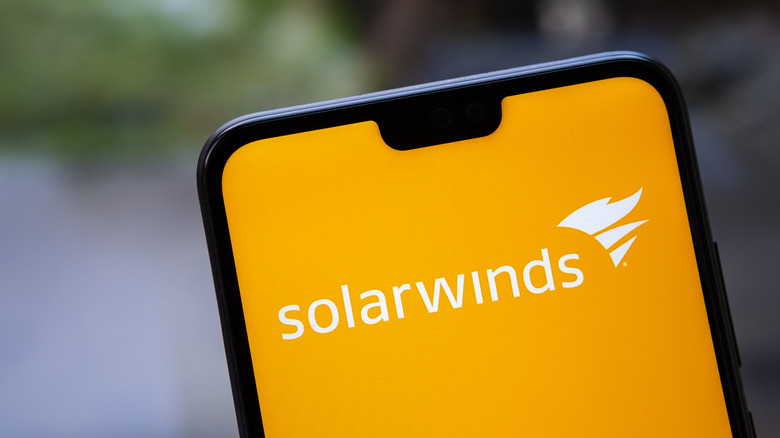 SolarWinds logo on phone