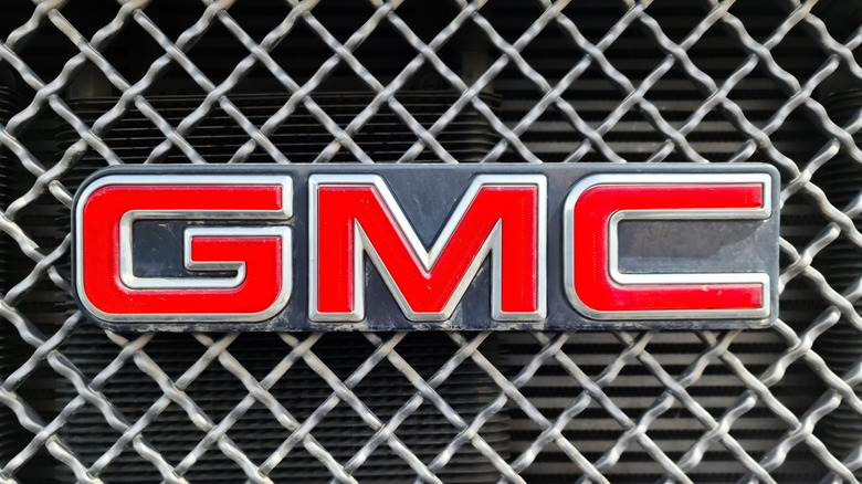 GMC logo on truck grille