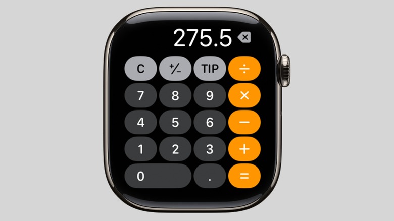 Calculator app on Apple Watch