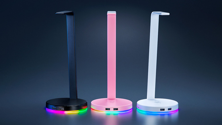 Razer Base Station V2 Chroma Headphone Stand in different color options