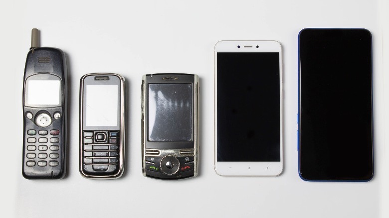 different generations of mobile phones