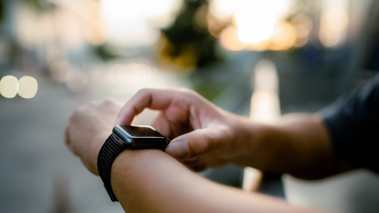 Apple watch on a man's wrist