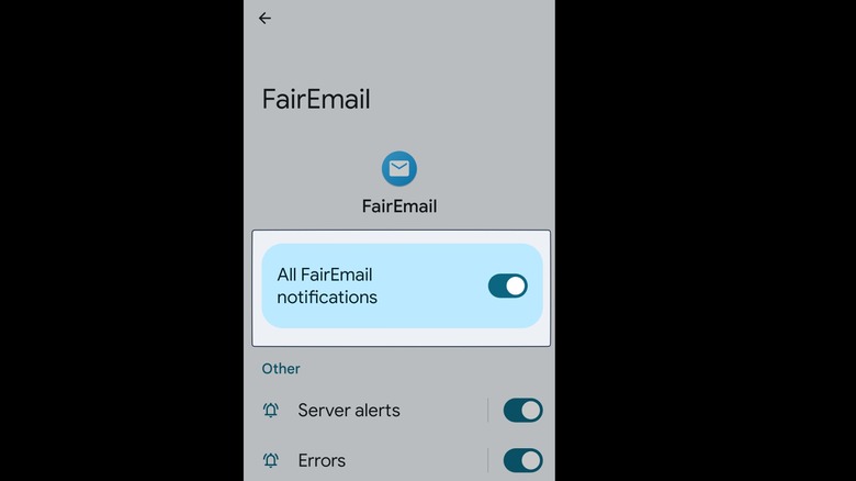 enable notifications setting