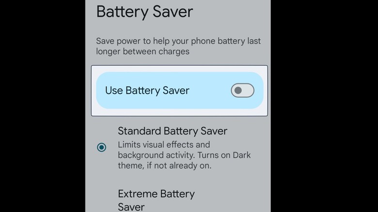 battery saver on android