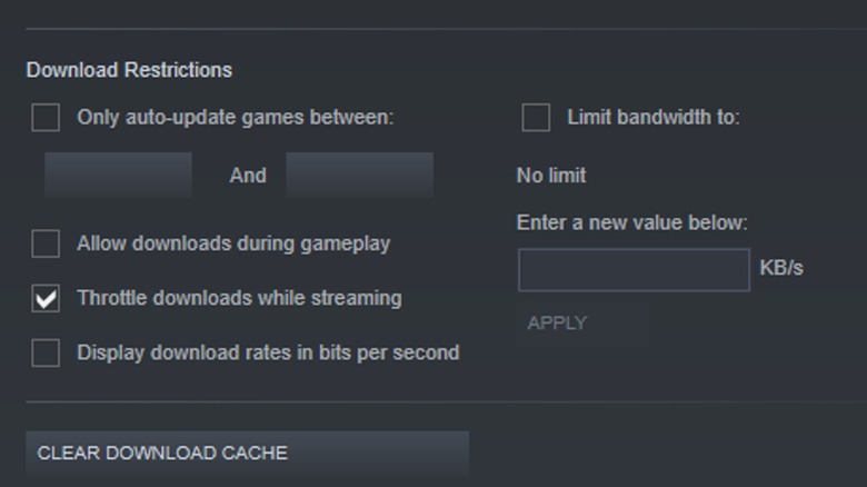 Steam download restrictions list