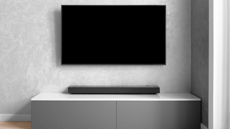 TV and soundbar setup