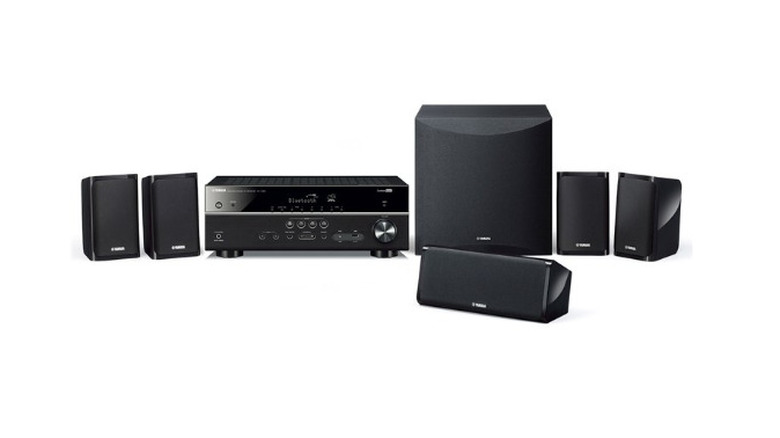 YHT-4950U 5.1-Channel Home Theater System setup in black