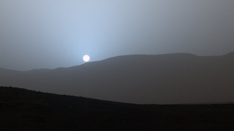 Sunset on Mars as seen by Curiosity