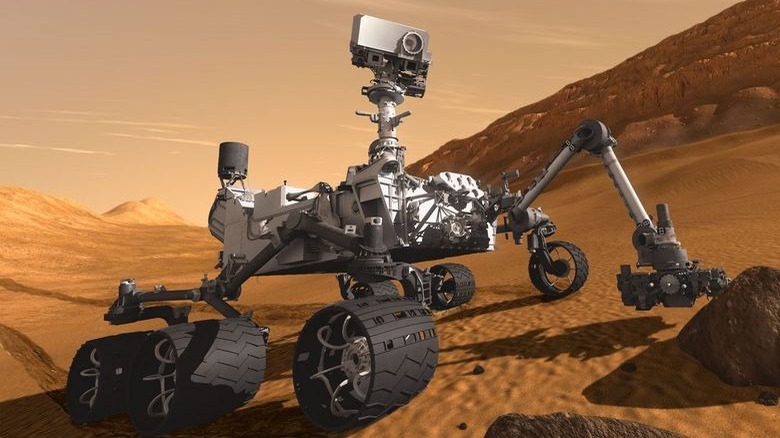 A diagram of the Curiosity rover