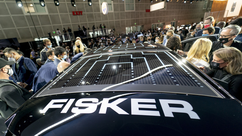 Solar panel roof of the Fisker Ocean