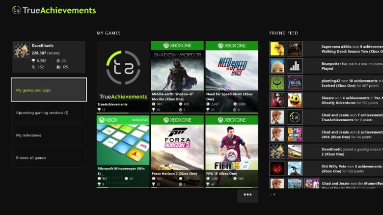 TrueAchievements on Xbox