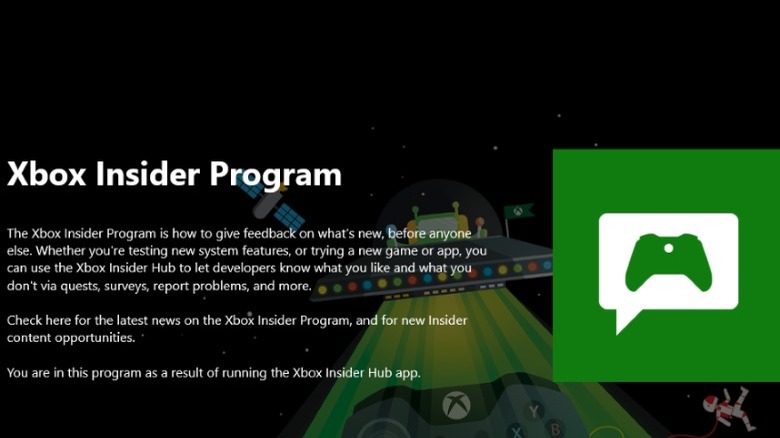 The Xbox Insider Hub program screenshot