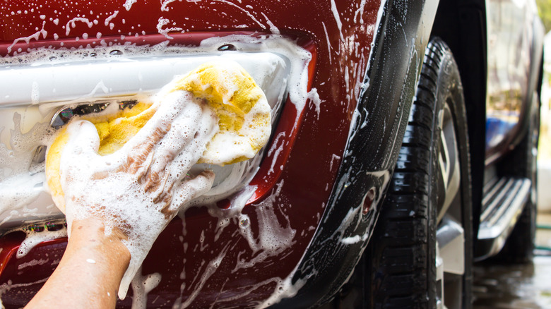 Washing a car