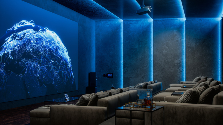 A luxurious home theater