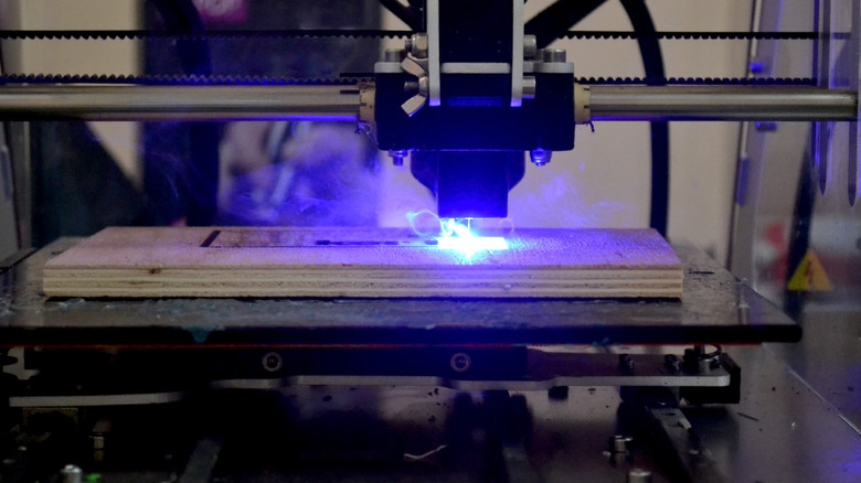 3D printer with laser engraver