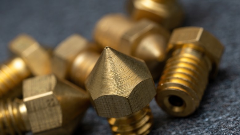 Brass 3D printer nozzles